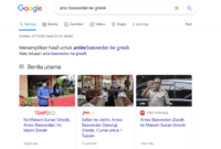 Tangkapan layar google.com untuk pencarian dengan kalimat anis baswedan ke gresik.